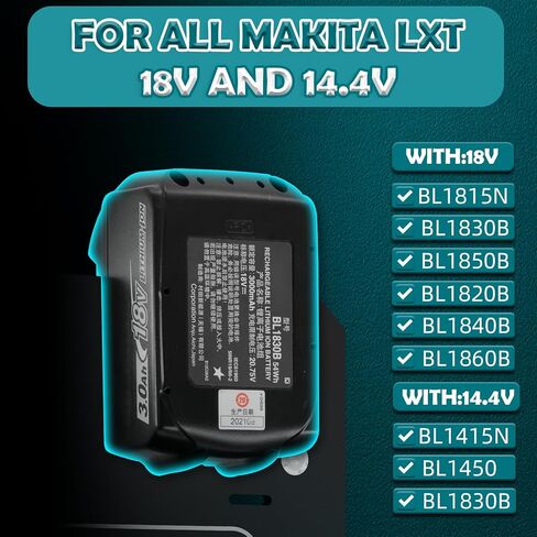 FETESNICE Wall Mount for Makita Battery Holder and DC18RD DC18RC Charger,6mm thick mount for Makita Charger,Perfect Organization for Your Makita 14.4V/18V Tools and Accessories in Saudi Arabia