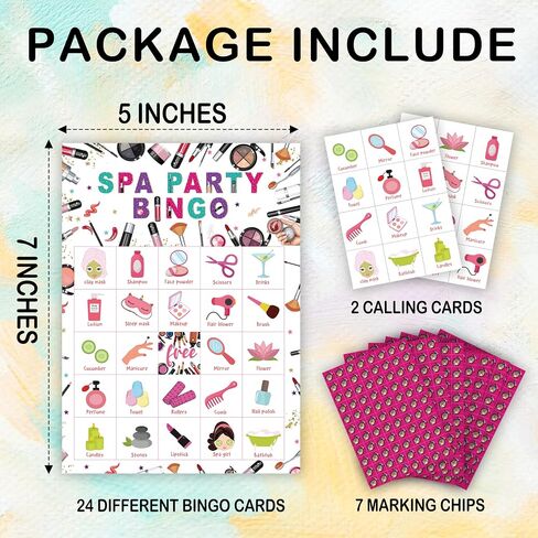Sleepover Bingo Games For Adults, Beauty Pajama Party Bingo Game Set, Slumber Party Game Bingo Cards, Bridal Shower Party Bingo Favors For Friend Besties, Lady Night Activity Game Decor & Supplies -19 in Saudi Arabia