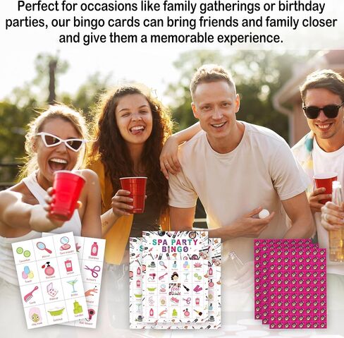 Sleepover Bingo Games For Adults, Beauty Pajama Party Bingo Game Set, Slumber Party Game Bingo Cards, Bridal Shower Party Bingo Favors For Friend Besties, Lady Night Activity Game Decor & Supplies -19 in Saudi Arabia