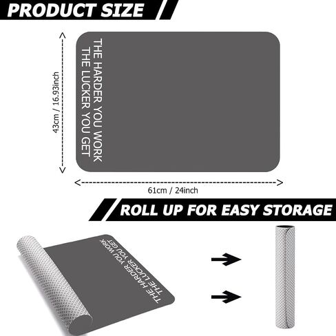 Non-Slip Workout Mat for Under Desk Ellipticals, Exercise Mat for Ellipse Leg Exerciser Machine, Apply to Foot & Leg Pedal Exerciser for Seniors Fitness, Enhanced Stability & Floor Protection, black or grey 2 colors in Saudi Arabia