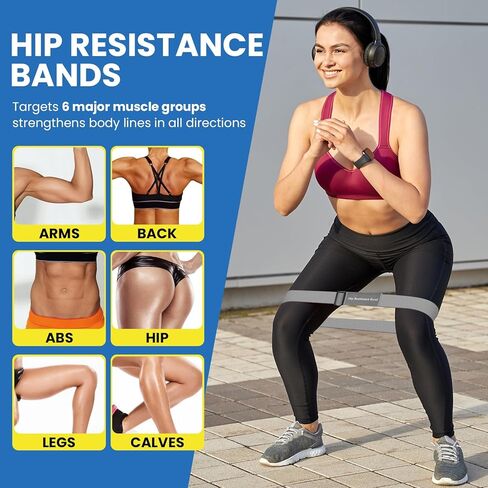 Barbell Pad Set, Hip Thrust Pad, 14pcs Gym Accessories for Women, Barbell Squat Pad for Hip Thrust, Bench Press with Barbell Clips, Resistance Bands, Lifting Straps, Massage Balls, Carry Bags in Saudi Arabia