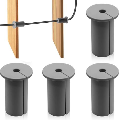 4Pcs Wall Cable Pass Through Cable Grommets, Silicone Cable Grommets Holes Sleeve Pass Through Wall, Wall Grommets for Cables Home Industry Furniture Wire Compatible with Starlink Accessories in Saudi Arabia