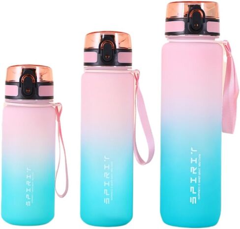 1L/ 33.81oz Water Bottle with Clip Handle, Water Bottles with Locking Lid, Travel Plastic Water Bottle,Water Bottle with Straw, and Sports water bottle (Blue-green) in Saudi Arabia