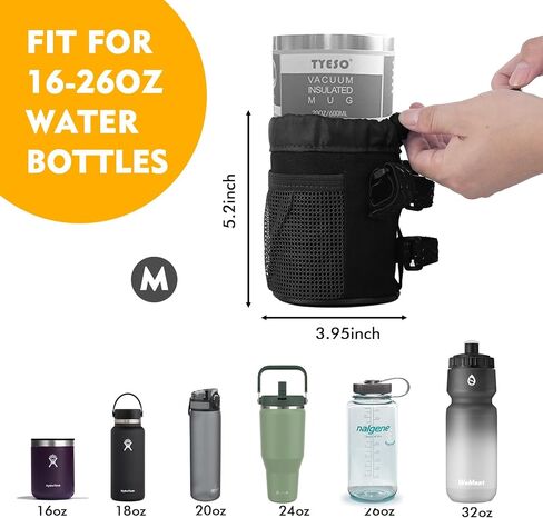 Versatile Bike Cup Holder, Water Bottle Holder Attach to roll Bars or Handlebars with mesh Pockets, Sticky Straps, Ideal for UTVs, wheelchairs, Scooters, Bikes, and More. (Green, M) in Saudi Arabia