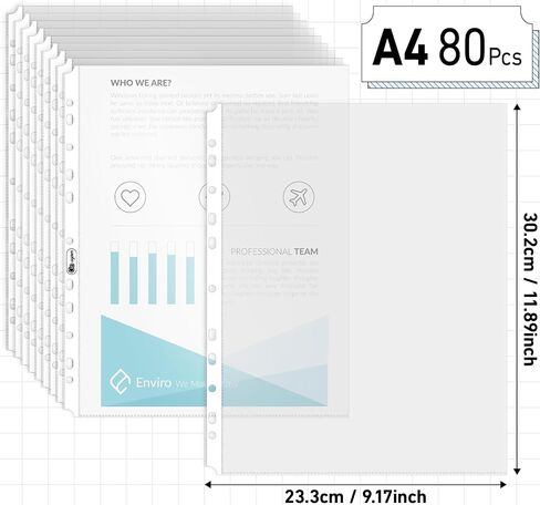 120 حزمة إضافية للوحدة البلاستيكية للوزن الثقيل ، 8.5 × 11 بوصة حماة ورقة التحميل العلوية مع ملاحظات العلامات ، ثقب 3 ثقب معزز للأكمام البلاستيكية لحجم حامي الورق حجم in Kuwait
