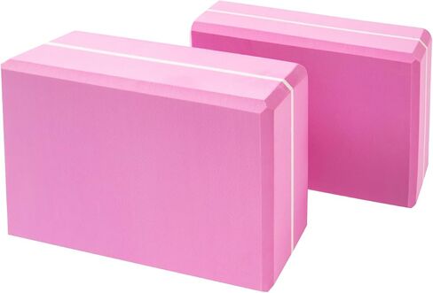 High Density EVA Yoga Bolock (Set of 2) - supportive, Soft Non-Slip Foam Surface For Yoga,Pilates,Meditation 3"x 6" x 9" in Saudi Arabia