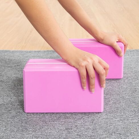 High Density EVA Yoga Bolock (Set of 2) - supportive, Soft Non-Slip Foam Surface For Yoga,Pilates,Meditation 3"x 6" x 9" in Saudi Arabia