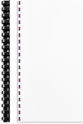 Staples 449261 مشط البلاستيك العمود الفقري بقطر 1/4 بوصة قطر 20 ورقة 100 حزمة أسود in Kuwait