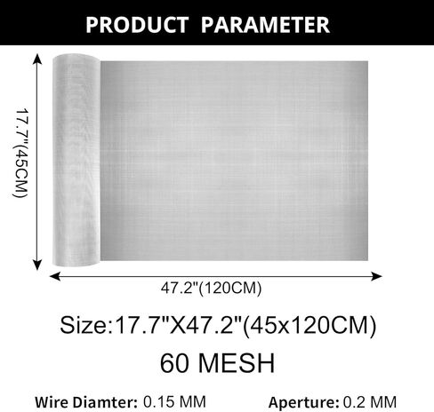 Folding a Piece of 304 Stainless Steel mesh, 13 "X29.5 (33cm X75cm), 5-mesh Metal mesh, Rust Proof mesh, Suitable for Many DIY Projects, Hard and Heat-Resistant Metal mesh in Saudi Arabia