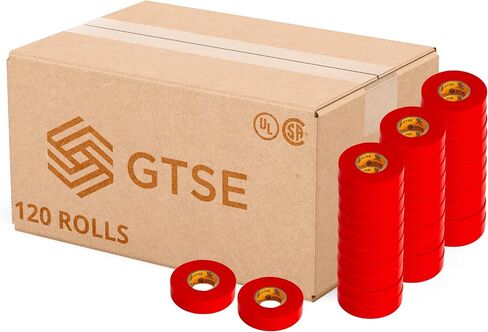GTSE Grey Electrical Tape, 10 Rolls – Waterproof, Industrial Grade Vinyl, 3/4 in x 66ft– Strong Self-Adhesive PVC Electric Tape for Wire Insulation, 7 Mil, 600V – UL/CSA Listed in Saudi Arabia