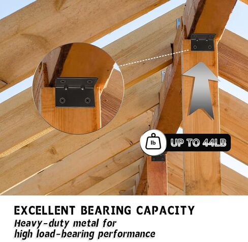 4 Pack L Brackets for Wood Matte Black Strong Corner Brace, Ribbed Corner Brackets for Wood Projects Furniture Fix and Replacement, Easy to Install, 2.5 x 2.75 x 2.75 in in Saudi Arabia