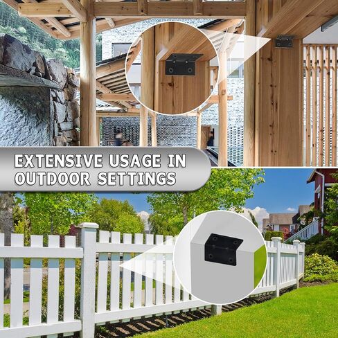 4 Pack L Brackets for Wood Matte Black Strong Corner Brace, Ribbed Corner Brackets for Wood Projects Furniture Fix and Replacement, Easy to Install, 2.5 x 2.75 x 2.75 in in Saudi Arabia