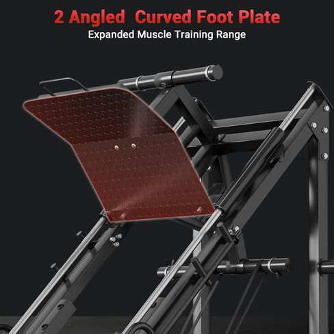 الساق Press Hack Squat Machine Combo ، 2 في آلة الضغط على الساقين لصالة الألعاب الرياضية المنزلية مع أنبوب خطي وأنابيب فولاذية صلبة ، وأسفل معدات التدريب على قوة الجسم للربو ، أوتار الركبة ، والملل ، والعجول in Kuwait
