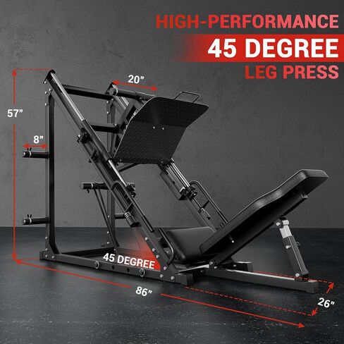الساق Press Hack Squat Machine Combo ، 2 في آلة الضغط على الساقين لصالة الألعاب الرياضية المنزلية مع أنبوب خطي وأنابيب فولاذية صلبة ، وأسفل معدات التدريب على قوة الجسم للربو ، أوتار الركبة ، والملل ، والعجول in Kuwait