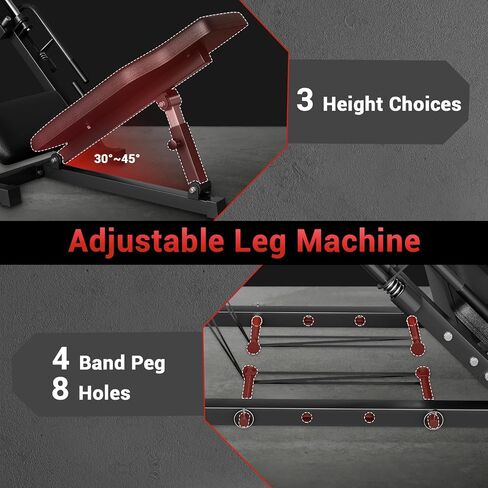 الساق Press Hack Squat Machine Combo ، 2 في آلة الضغط على الساقين لصالة الألعاب الرياضية المنزلية مع أنبوب خطي وأنابيب فولاذية صلبة ، وأسفل معدات التدريب على قوة الجسم للربو ، أوتار الركبة ، والملل ، والعجول in Kuwait