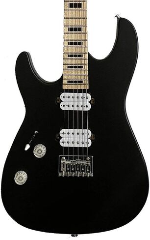 GoDpsMusic 6 String Sawtooth ST-M24 Electric Guitar, Right Handed Satin Black (ST-M24-SBK) in Saudi Arabia