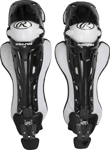 Rawlings | MACH Catcher's Leg Guards | Baseball | Intermediate | White/White in Saudi Arabia