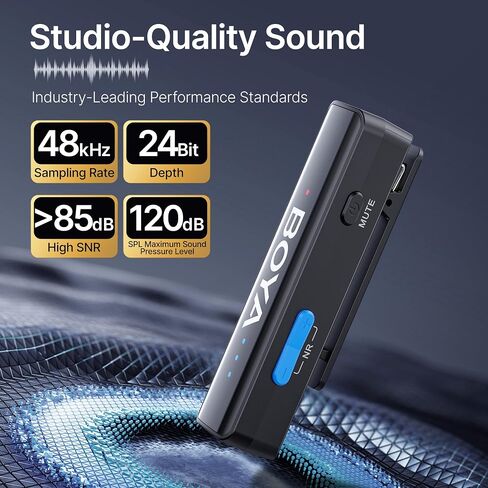 BOYA BOYALINK 2 A2 (2TX+3RX Adapter) Wireless Lavalier Microphone for iPhone Camera Android, Clip on Mic, 48 KHz 24 Bit, 6mm Mic, 1000ft, Noise Cancelling, Mini Lapel Mic USB-C/Lightning/3.5mm TRS in Saudi Arabia