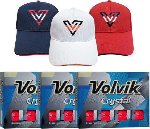Volvik Crystal 3 قطع كرات غولف ألوان جولف 3 دزينة (36 كرة) مجموعة هدايا حزمة in Kuwait
