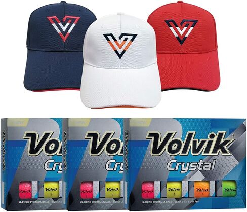 Volvik Crystal 3 قطع كرات غولف ألوان جولف 3 دزينة (36 كرة) مجموعة هدايا حزمة in Kuwait