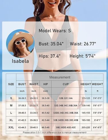 AI'MAGE High Waisted Bikini Set for Women Tummy Control Women's Two Piece Bathing Suit V Neck Sexy Color Block Swimsuit 2025 in Kuwait
