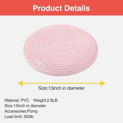 Primasole Balance Disc with Air Pump Wobble Cushion for Stability Workout 2 PCS Light Green Color PSS91NH052A in Saudi Arabia