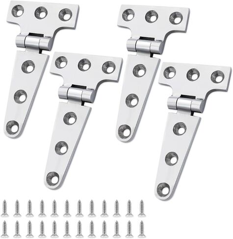 316 Stainless Steel Boat Hatch Hinges,4inchx 2inch (100 X 50 mm) Polished Marine Hinge,Marine Boat Hatch Heavy Duty Hinges with Screws,for Boats, Yachts, Doors, Deck,Windows, Cabinets (2 Pack) in Saudi Arabia