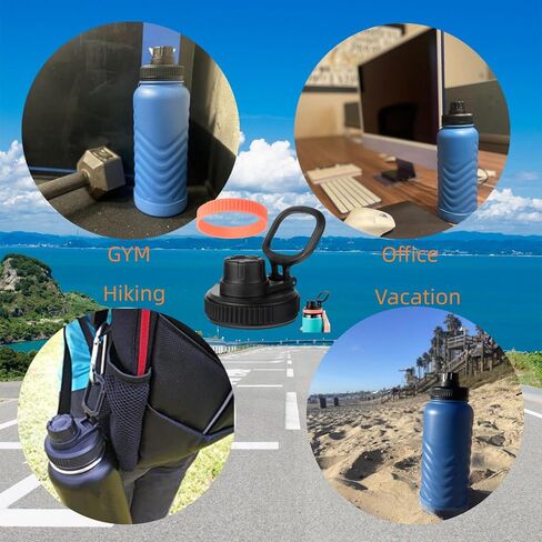 Lid for Hydro Flask Wide Mouth, Lids for Hydro Flask 1216 20 24 32 40 OZ Wide Mouth, Chug Lid Replacement Sport Cap for HydroFlask Wide Mouth Water Bottle, Top Accessories (Black) in Saudi Arabia