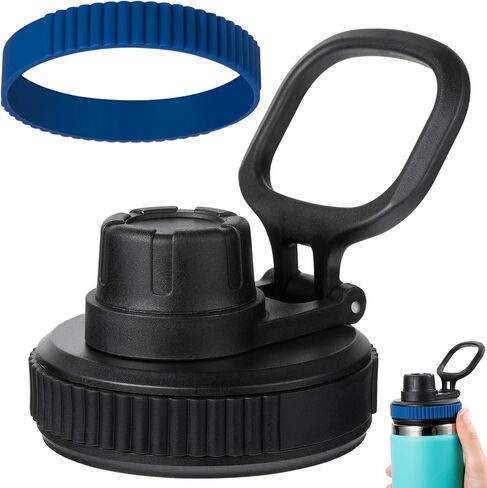 Lid for Hydro Flask Wide Mouth, Lids for Hydro Flask 1216 20 24 32 40 OZ Wide Mouth, Chug Lid Replacement Sport Cap for HydroFlask Wide Mouth Water Bottle, Top Accessories (Black) in Saudi Arabia