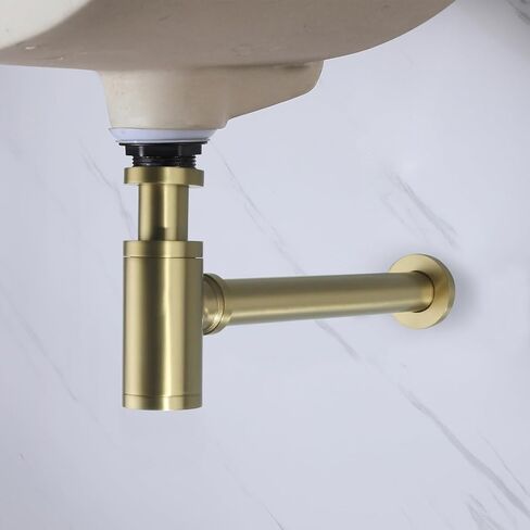Chrome Round Bottle P-Trap 1 1/4 Adjustable Bathroom Basin Sink Waste Trap Drain Kit Adjustable Height Waste Trap Drain Tube Bottle P Trap Drain Kit in Saudi Arabia