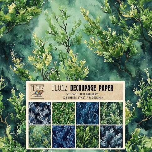 Decoupage Paper Pack (24 sheets 6"x6") Frosted Wilderness: Tranquil Winter Forest Scenes with Serene Snow-Covered Trees and Paths # Vintage Styled Paper for Craft and Scrapbooking in Kuwait