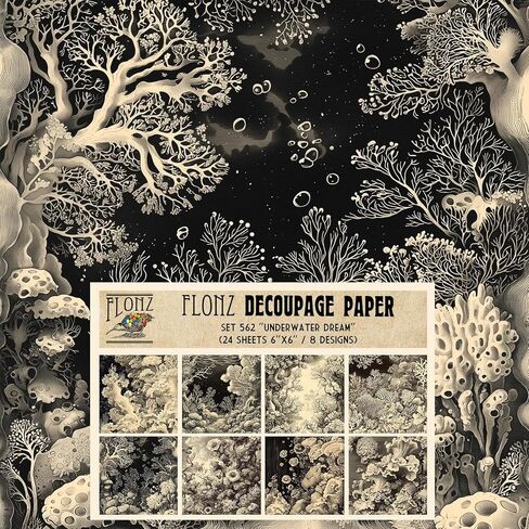Decoupage Paper Pack (24 sheets 6"x6") Frosted Wilderness: Tranquil Winter Forest Scenes with Serene Snow-Covered Trees and Paths # Vintage Styled Paper for Craft and Scrapbooking in Kuwait
