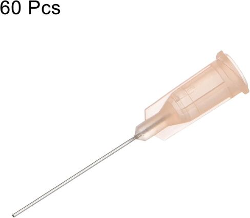 uxcell Industrial Blunt Tip Needle 27G 1 Inch Length with Luer Lock Screw Interface Connector, Dispensing Needle for Liquid Glue Gun, 60 Pcs (Transparent) in Saudi Arabia