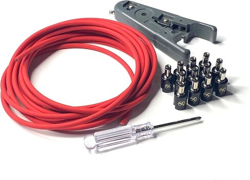 مجموعة DC Barrel DIY Standard DC ، 6 كابلات مخصصة لدواسات تأثيرات الجيتار (مجموعة الكابلات السوداء) in Kuwait