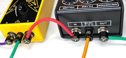 مجموعة DC Barrel DIY Standard DC ، 6 كابلات مخصصة لدواسات تأثيرات الجيتار (مجموعة الكابلات السوداء) in Kuwait