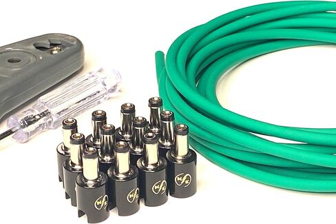 مجموعة DC Barrel DIY Standard DC ، 6 كابلات مخصصة لدواسات تأثيرات الجيتار (مجموعة الكابلات السوداء) in Kuwait