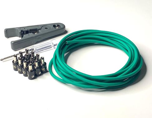 مجموعة DC Barrel DIY Standard DC ، 6 كابلات مخصصة لدواسات تأثيرات الجيتار (مجموعة الكابلات السوداء) in Kuwait