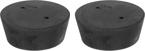 uxcell 2 Pcs 2-Hole Rubber Stopper, Tapered Lab Seal Tube Stopper Plug for Test Tube Flasks Glass Containers Industry and Laboratories, 27x23x25mm Black in Saudi Arabia