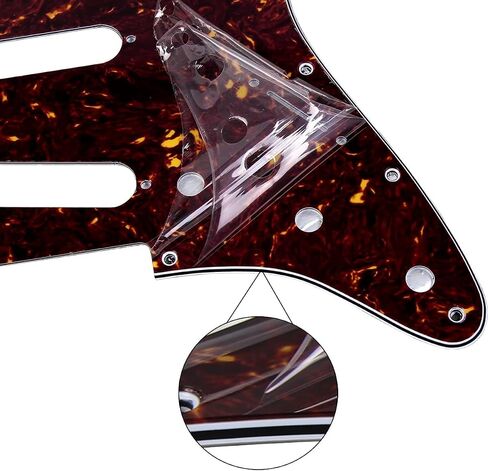 Fleor 11 Holes Style STY Pickguard SSS Guitar Pickguard Pick Guard Scrughplate مع مجموعة مسامير ، 3ply Mint Green in Kuwait