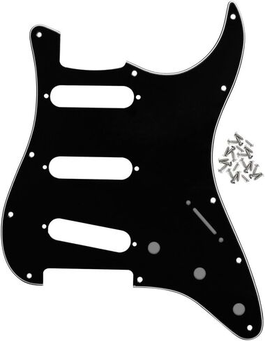 Fleor 11 Holes Style STY Pickguard SSS Guitar Pickguard Pick Guard Scrughplate مع مجموعة مسامير ، 3ply Mint Green in Kuwait