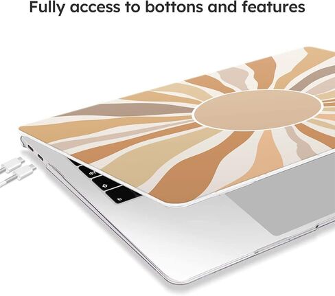 iCasso Compatible with MacBook Air 13 inch Case 2021-2018 Release A2337/A1932/A2179, Hard Shell Case Cover and Keyboard Cover Only for MacBook Air 13'' with Touch ID Retina Display(Leopard Pink) in Kuwait