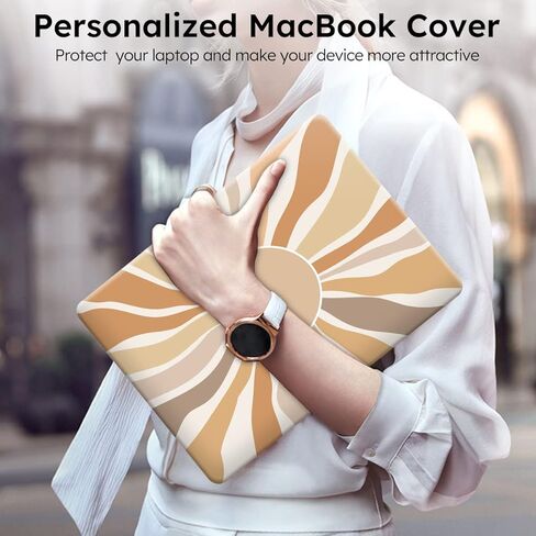 iCasso Compatible with MacBook Air 13 inch Case 2021-2018 Release A2337/A1932/A2179, Hard Shell Case Cover and Keyboard Cover Only for MacBook Air 13'' with Touch ID Retina Display(Leopard Pink) in Kuwait