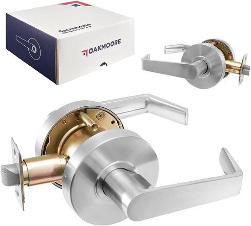 Heavy Duty Commercial Door Handle | Storeroom Lock Function | Grade 2 Commercial Door Locks, Keyed for Schools & Businesses | Storeroom Door Knob | Nickel Finish Lockset | C UL & ADA | ANSI A156.2 in Saudi Arabia