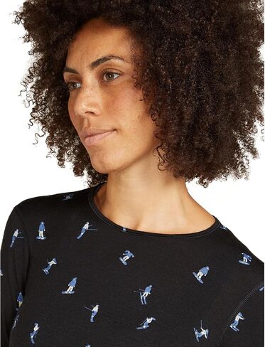 Icebreaker Women's Merino 200 Oasis Long Sleeve Crewe Snow Day in Saudi Arabia