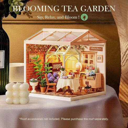 روبوت الوقت سوبر مبني على مجموعة مجموعة ديي مصغرة مع LED مع LED Tiny Room Making Toy Texplipe Toxtipe Plastic Craft Toy للعب الإبداعي ديكور المنزل هدية فريدة من نوعها (حمام فقاعة البوب) in Kuwait