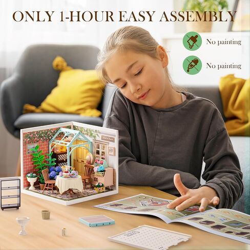 روبوت الوقت سوبر مبني على مجموعة مجموعة ديي مصغرة مع LED مع LED Tiny Room Making Toy Texplipe Toxtipe Plastic Craft Toy للعب الإبداعي ديكور المنزل هدية فريدة من نوعها (حمام فقاعة البوب) in Kuwait
