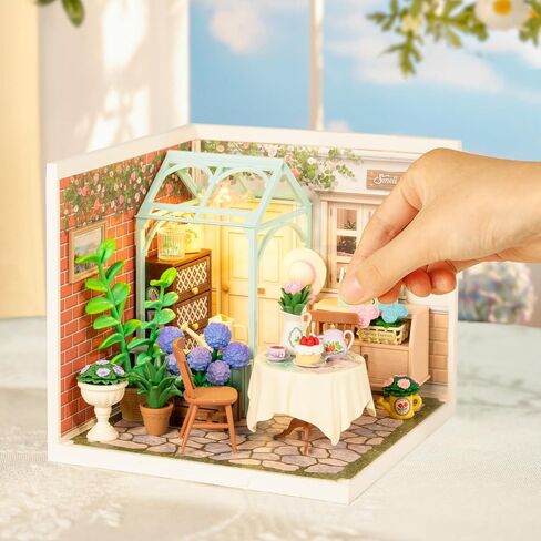 روبوت الوقت سوبر مبني على مجموعة مجموعة ديي مصغرة مع LED مع LED Tiny Room Making Toy Texplipe Toxtipe Plastic Craft Toy للعب الإبداعي ديكور المنزل هدية فريدة من نوعها (حمام فقاعة البوب) in Kuwait