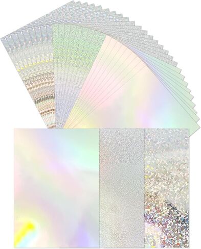 Cardstock Paper Sheets A4 Thick Cardstock Foil 250 GSM Colored Sparkly Paper for Cricut Scrapbook Poster Cardboard Party Decor DIY Craft (Neon Style) in Kuwait