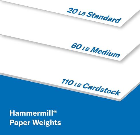 Hammermill White Cardstock, 110 lb, 8.5 x 11 White Cardstock, 5 Ream (1,000 Sheets) - Thick Card Stock, Made in the USA, 168400C in Kuwait