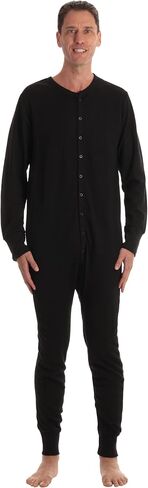 #followme Men's Solid Thermal Henley Adult Onesie in Kuwait